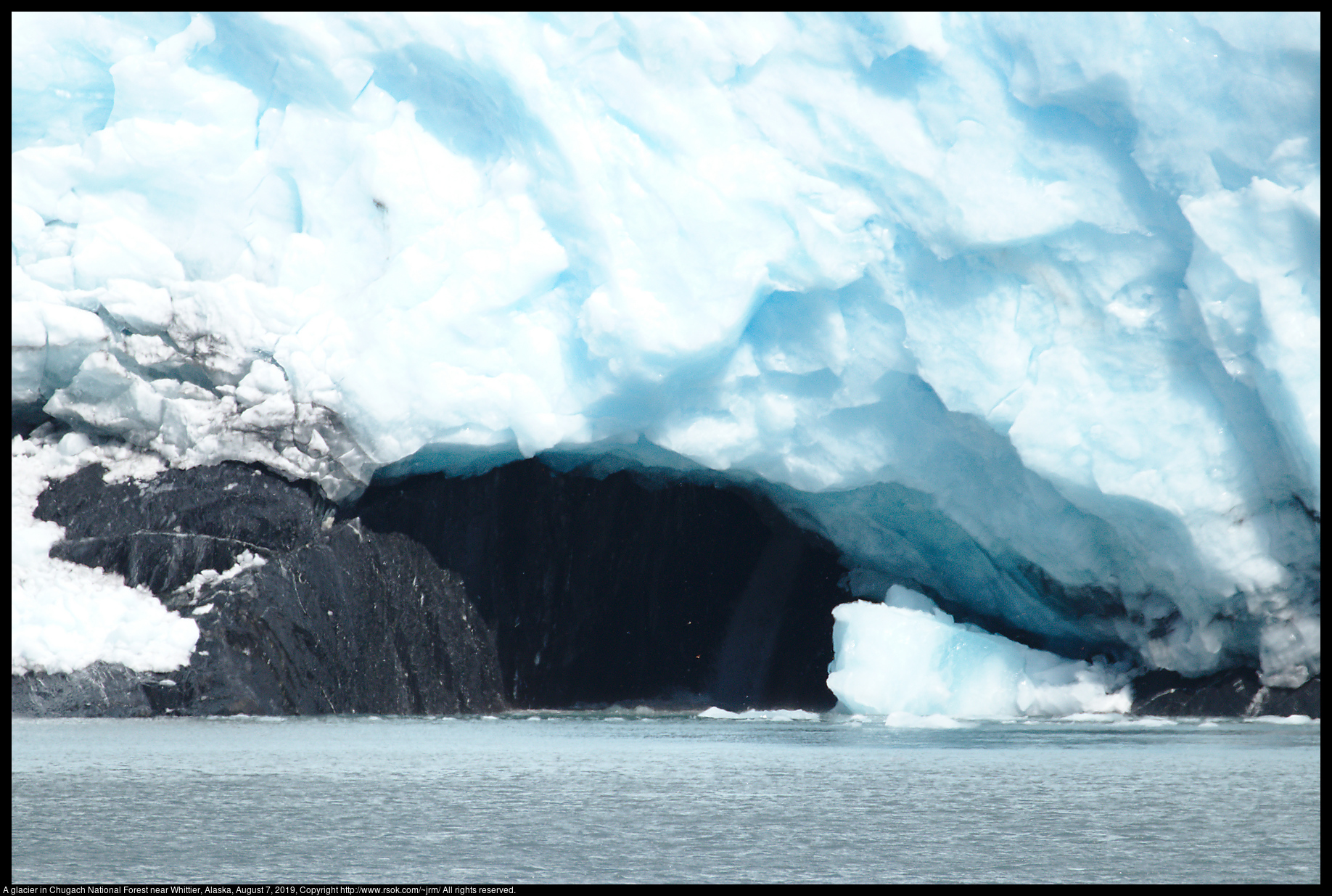 A glacier in Chugach National Forest near Whittier, Alaska, August 7, 2019